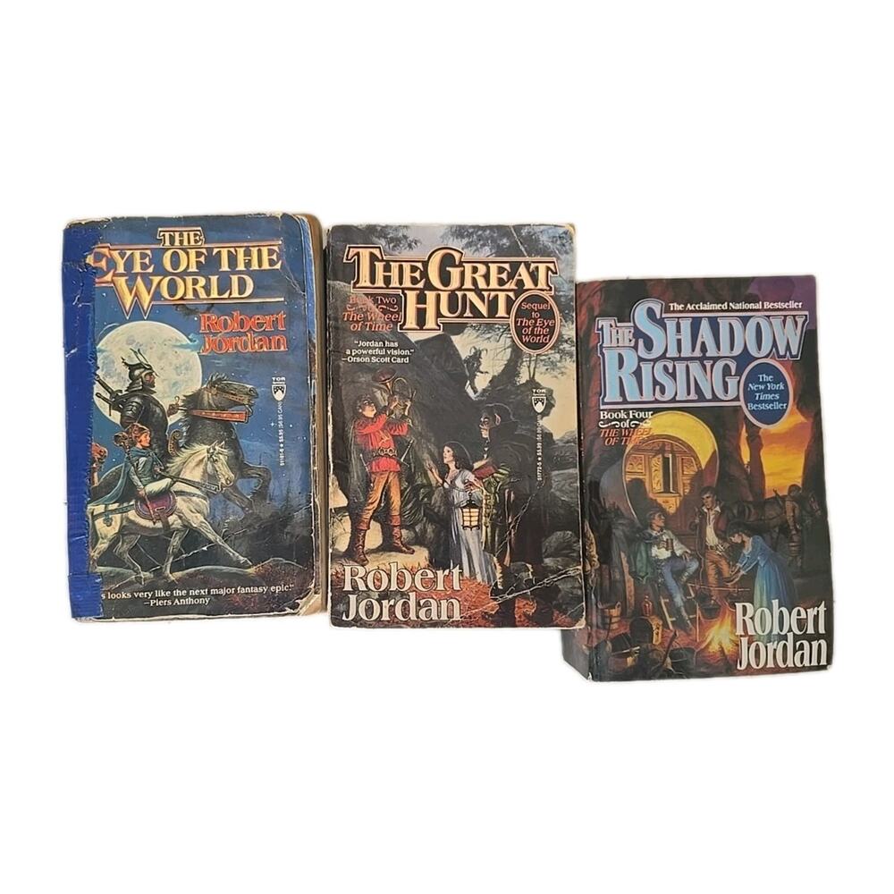 Lot of 3 Eye of the World, The Great Hunt Robert Jordan‎ Fantasy Paperback Books